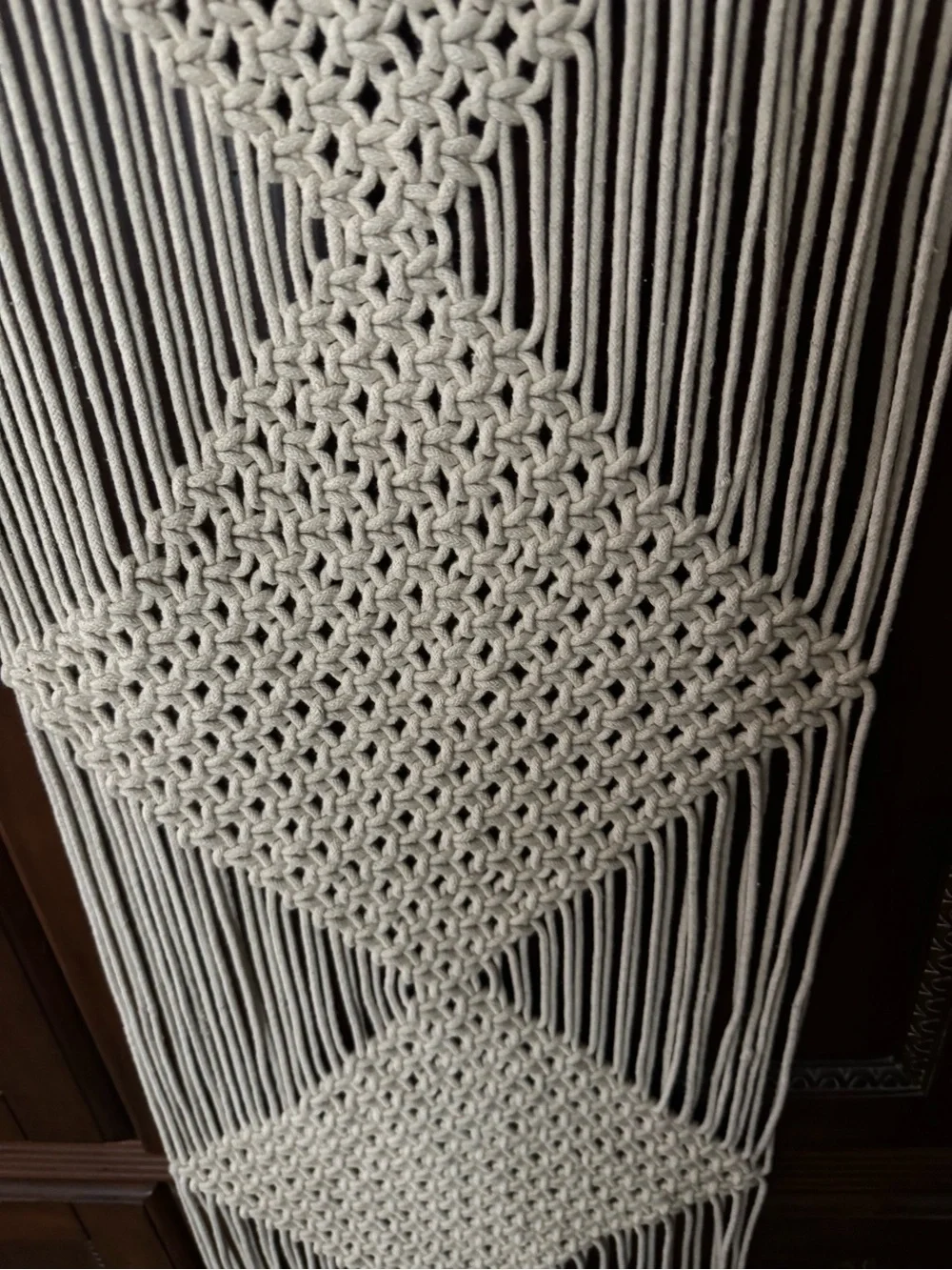 Handcrafted Cream Macramé Wall Hanging - Boho Home Wall Decor